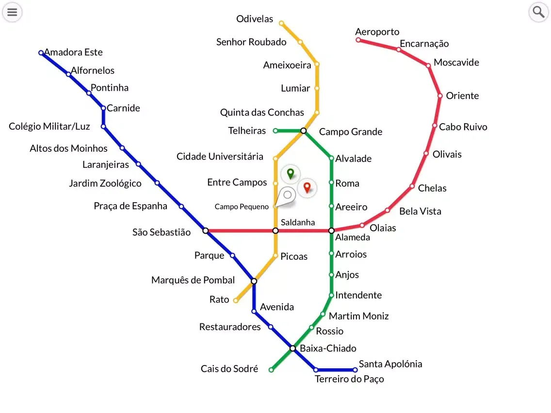 ภาพหน้าจอของ METRO : Lisbon iPad 