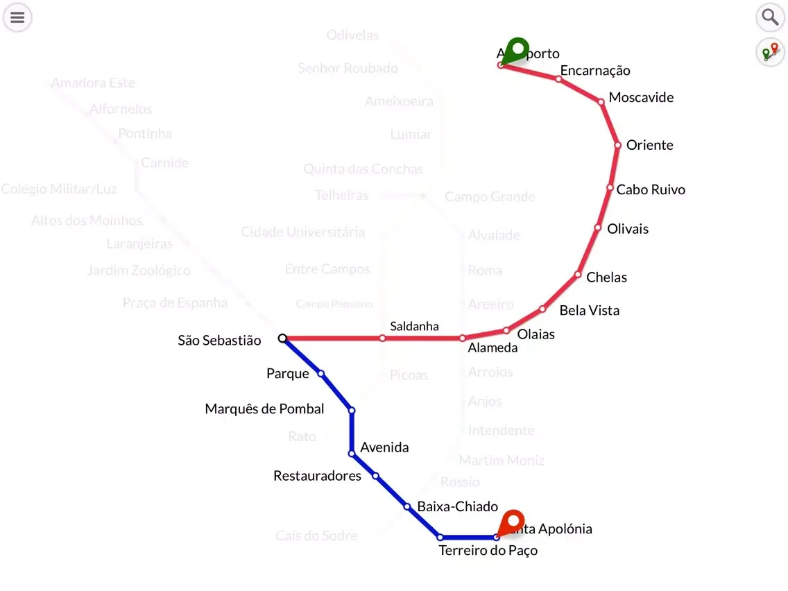 ภาพหน้าจอของ METRO : Lisbon iPad 