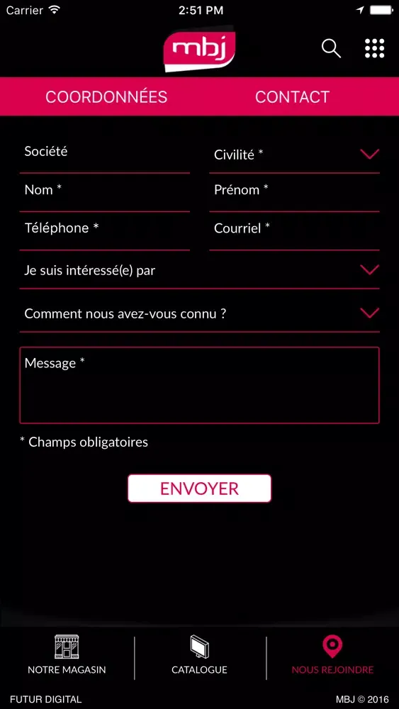 Captures d'écran de MBJ