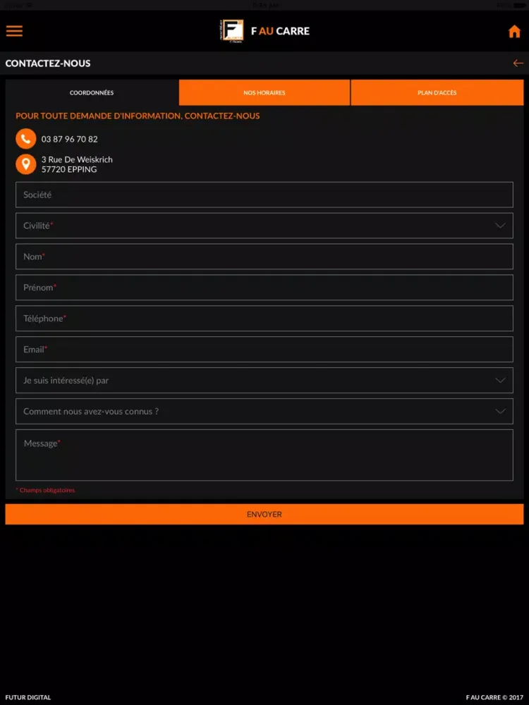 F AU CARRE iPad  Screenshots