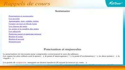 Capturas de tela do Orthographe 6e/5e