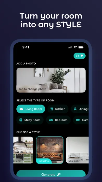 Interai - Interior Design AI Ekran Görüntüleri