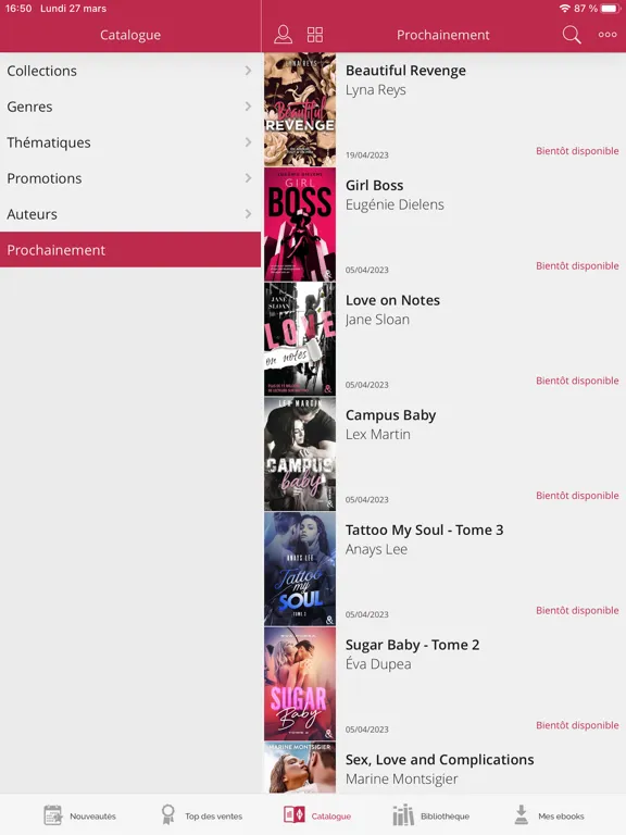 Ảnh chụp màn hình của Harlequin : E-librairie iPad 