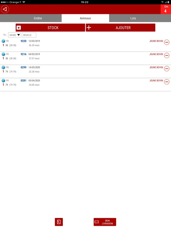 ภาพหน้าจอของ Gicab Entrée/Sortie iPad 