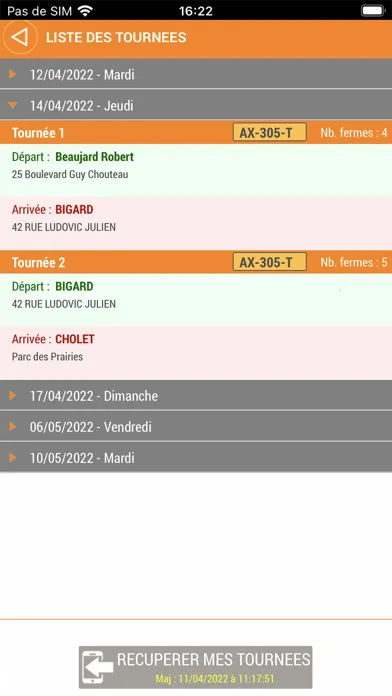 ภาพหน้าจอของ Gicab Entrée/Sortie