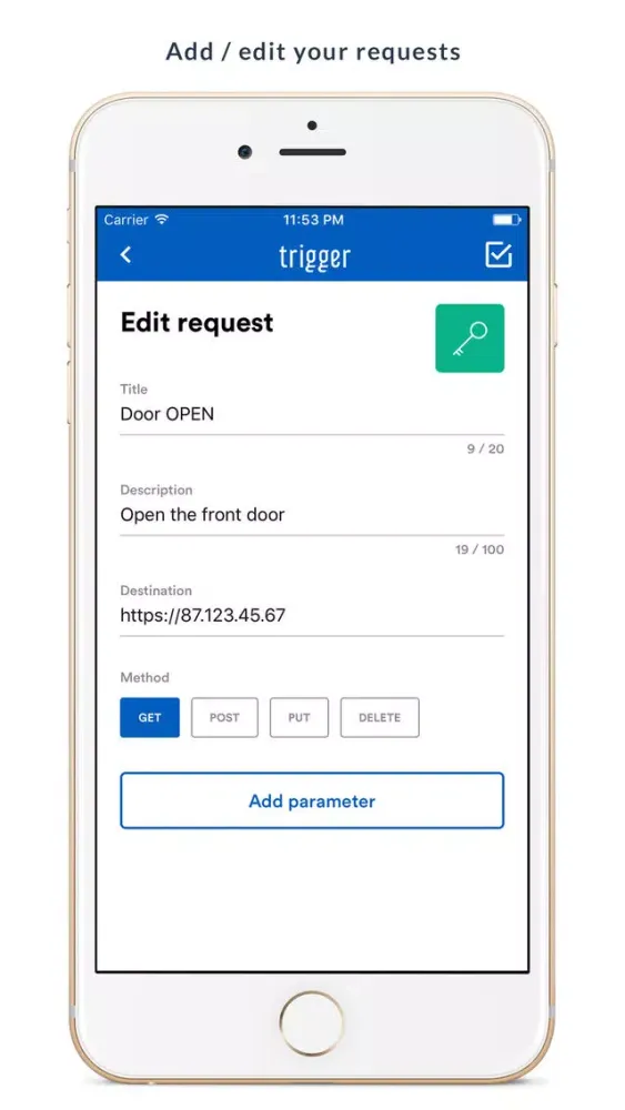 Captures d'écran de Trigger - IoT remote control
