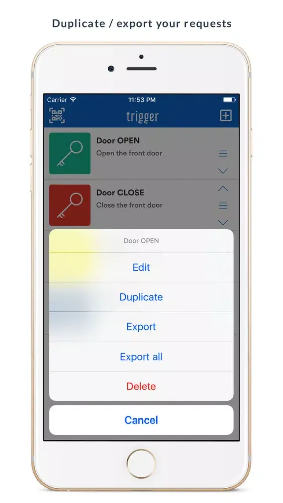 Captures d'écran de Trigger - IoT remote control