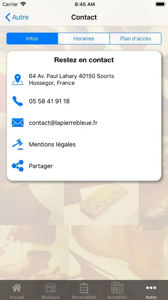 Captures d'écran de La Pierre Bleue