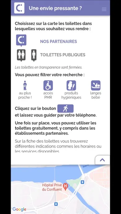 Screenshot di ICI toilettes