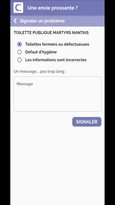 Screenshot di ICI toilettes