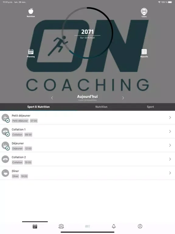 Tangkapan layar ON COACHING Kevin B. iPad 