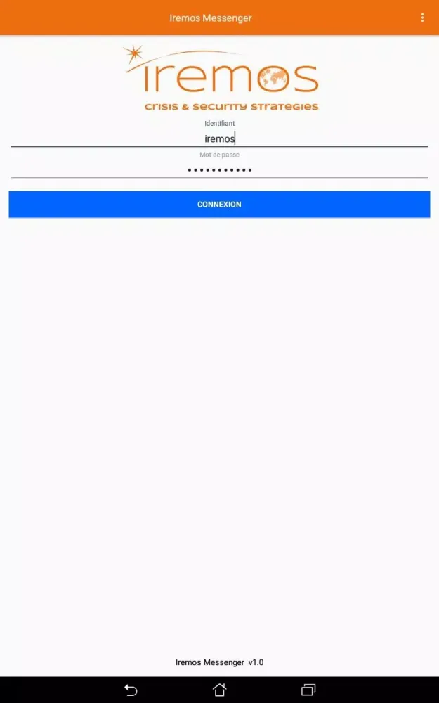 Tangkapan skrin IREMOS Messenger