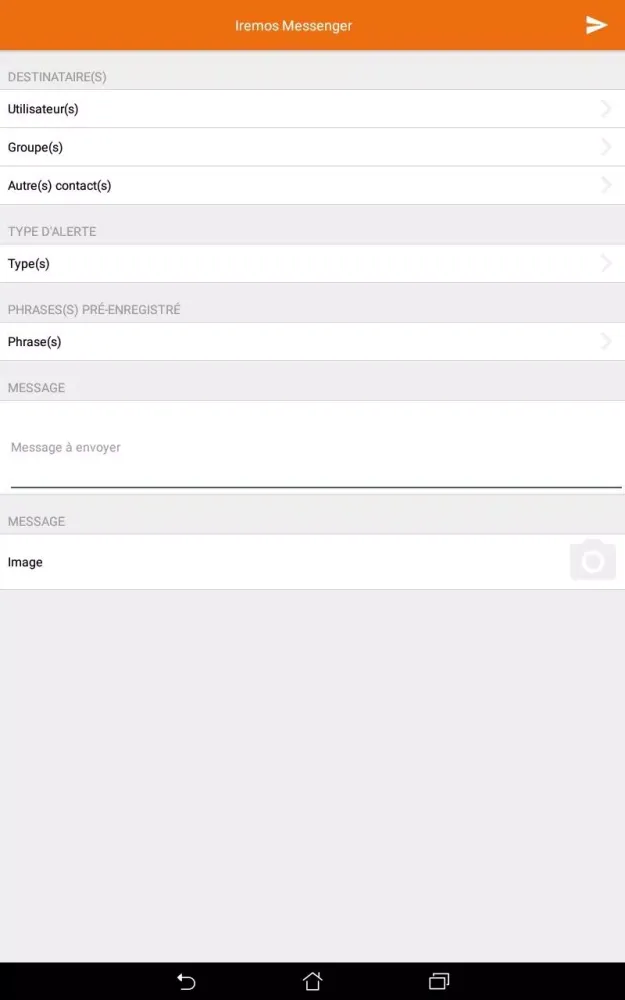 Tangkapan skrin IREMOS Messenger