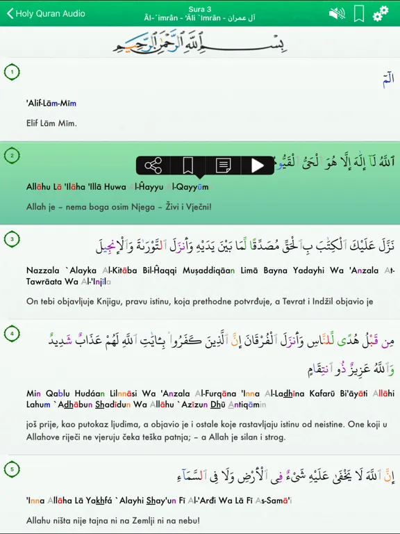 Quran Audio : Arabic, Bosnian iPad  Ekran Görüntüleri