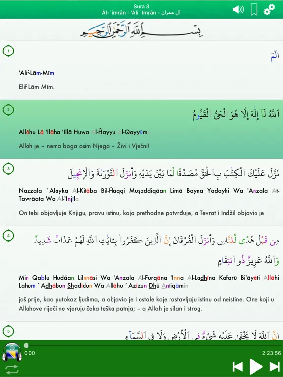 Quran Audio : Arabic, Bosnian iPad  Ekran Görüntüleri