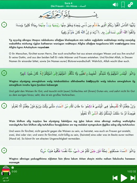 Capturas de pantalla de Koran Audio mp3 Pro : Deutsch iPad 