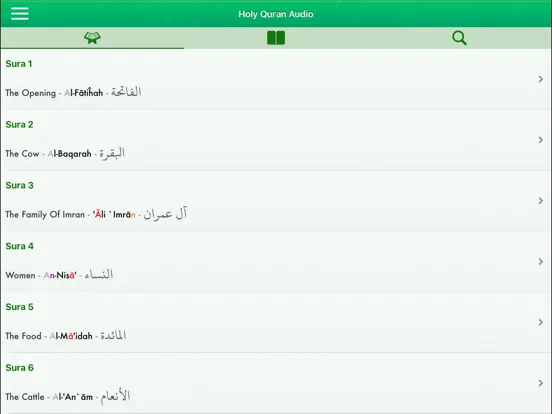 Al Quran Audio Pro in English iPad  Screenshots