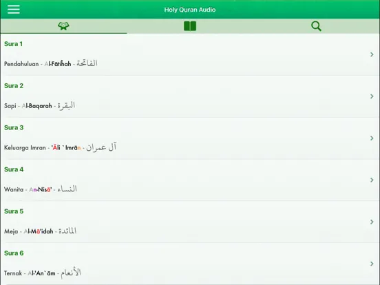 Скриншоты Quran Audio Pro in Indonesian iPad 
