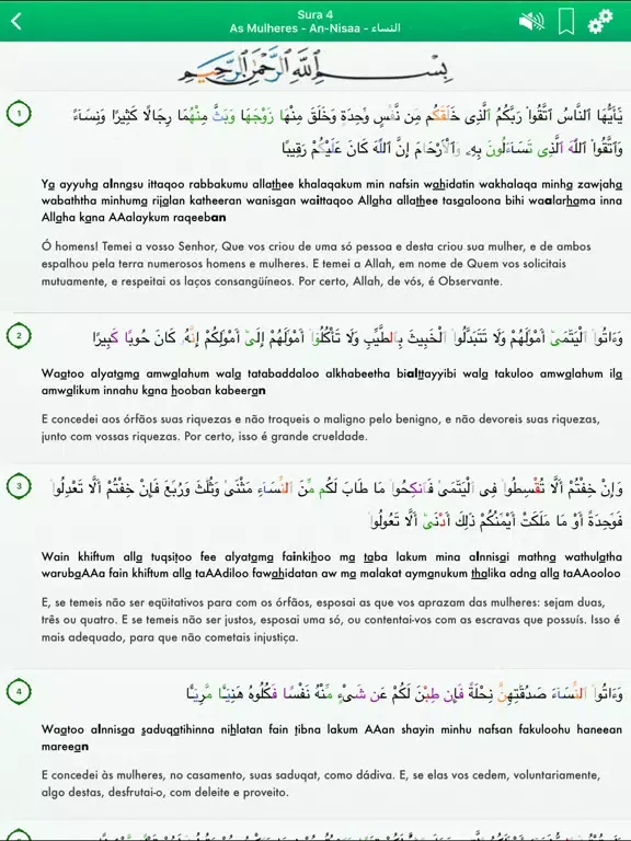Capturas de pantalla de Quran Audio Portuguese, Arabic iPad 