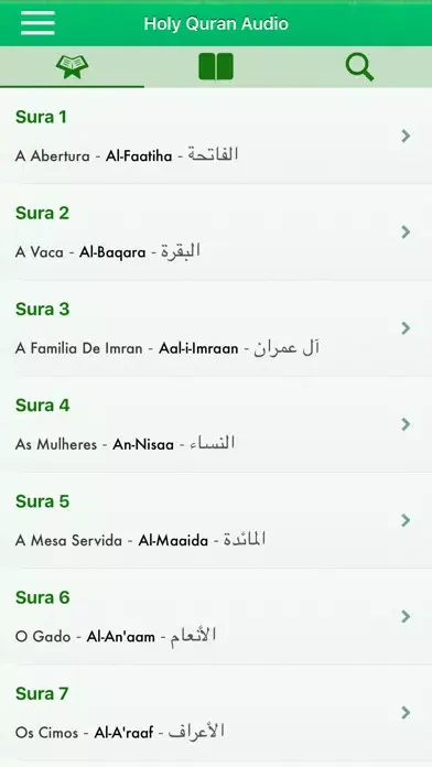 Capturas de pantalla de Quran Audio Portuguese, Arabic