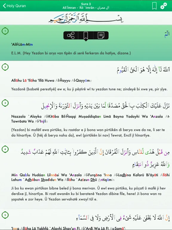 Quran Tajwid : Kurdish, Arabic iPad 应用截图
