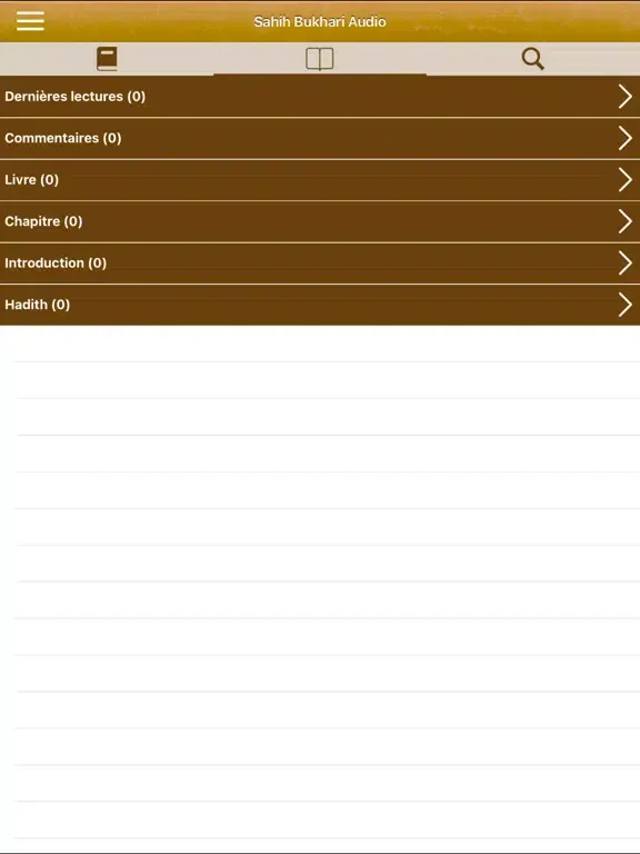 Capturas de pantalla de Sahih Bukhari Audio : Français iPad 