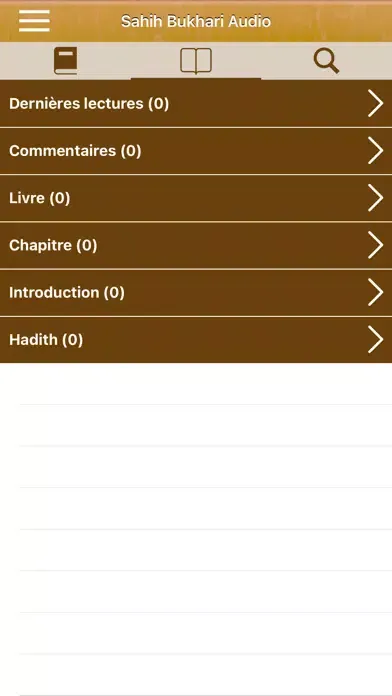Capturas de pantalla de Sahih Bukhari Audio : Français