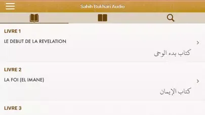 Capturas de pantalla de Sahih Bukhari Audio : Français
