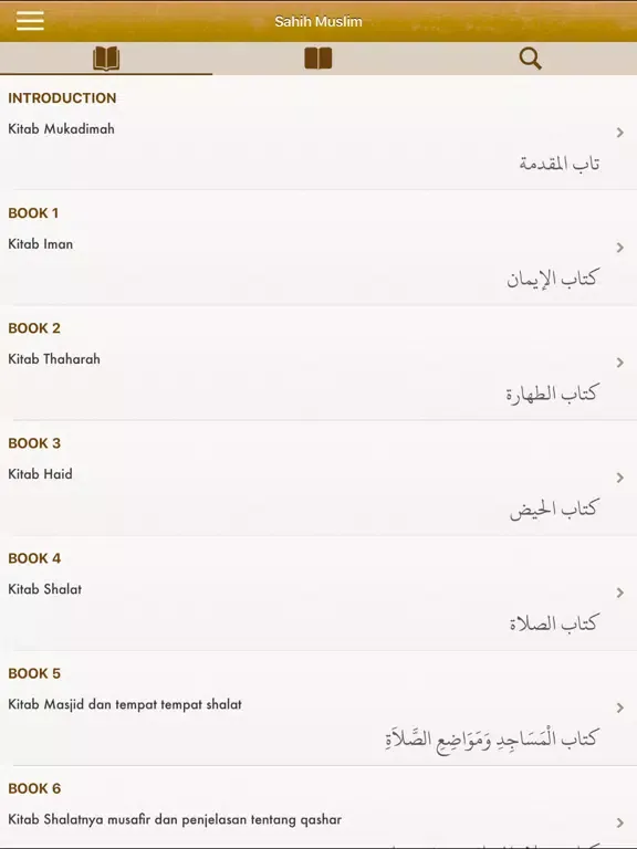 صور Sahih Muslim Indonesian Arabic iPad 