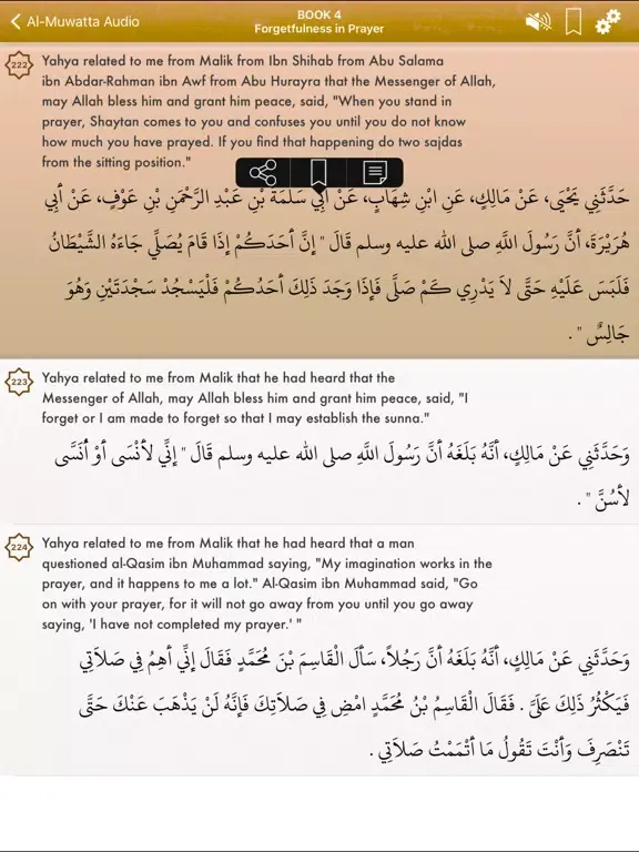 Al-Muwatta Audio in English iPad  스크린샷