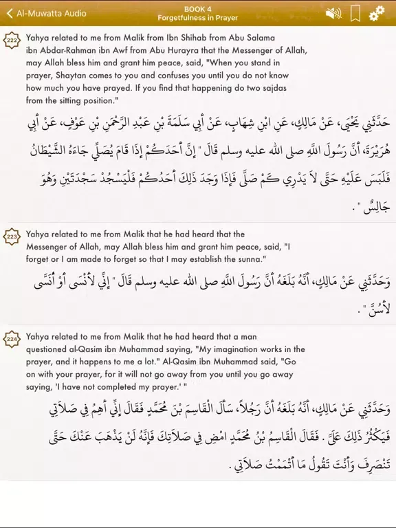 Al-Muwatta Audio in English iPad  스크린샷