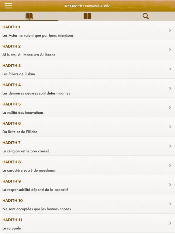 Capturas de pantalla de 42 Hadiths Nawawi Français Pro iPad 