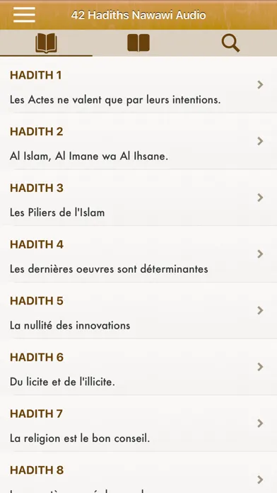 Capturas de pantalla de 42 Hadiths Nawawi Français Pro