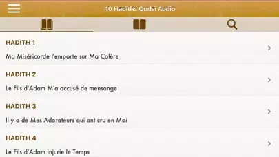 Tangkapan layar 40 Hadiths Qudsi en Français