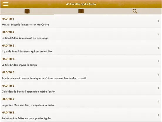 Captures d'écran de 40 Hadiths Qudsi Pro: Français iPad 
