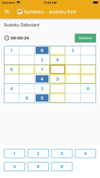 Скриншоты Spiidoku Sudoku 6x6