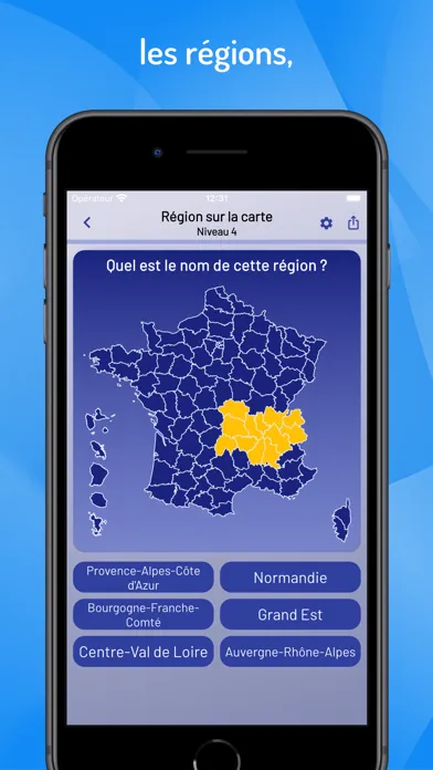 Départements et régions France应用截图