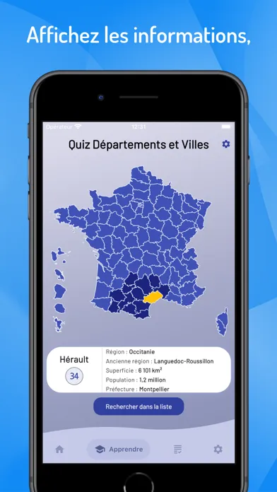 Départements et régions France应用截图