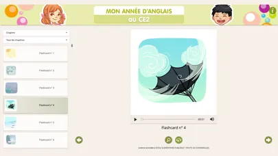 Tangkapan skrin Mon année d'anglais au CE2