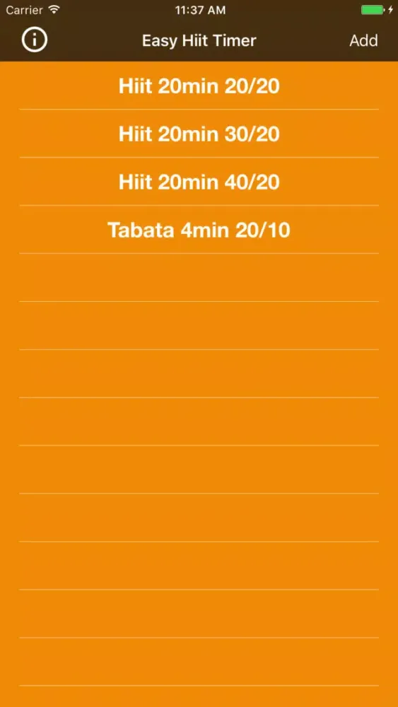Tangkapan skrin Easy Hiit Timer