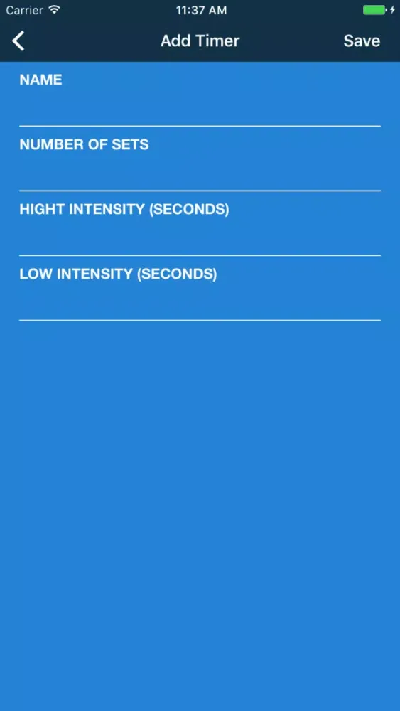 Tangkapan skrin Easy Hiit Timer