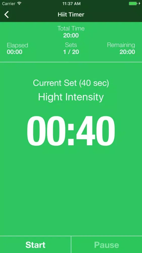 Tangkapan skrin Easy Hiit Timer