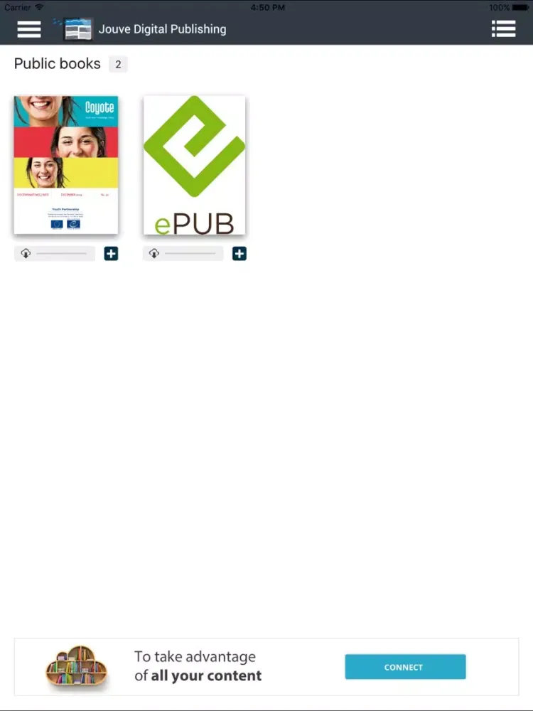 Screenshot di Jouve Digital Publishing iPad 