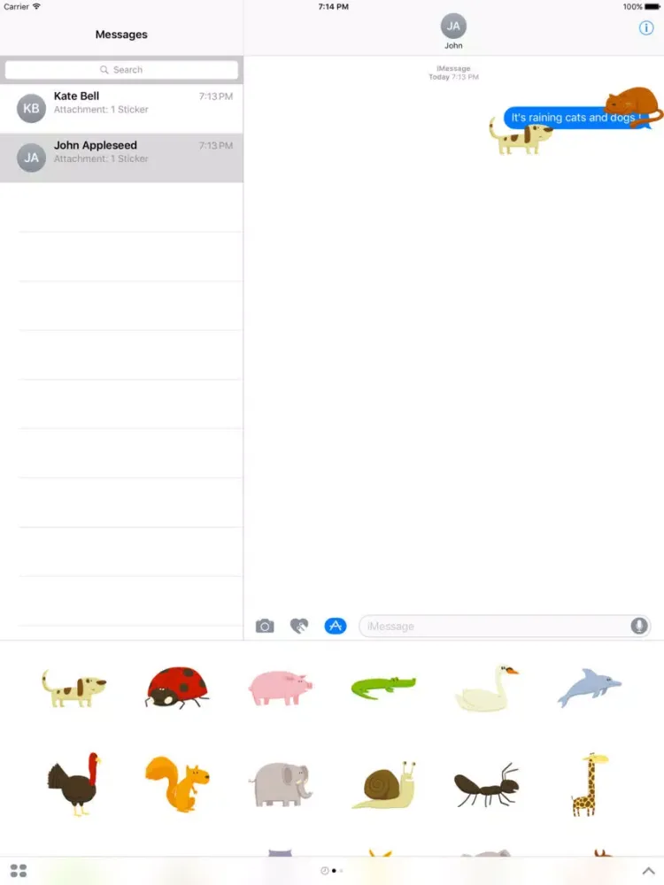 Happy Animals Sticker Pack iPad  Ekran Görüntüleri