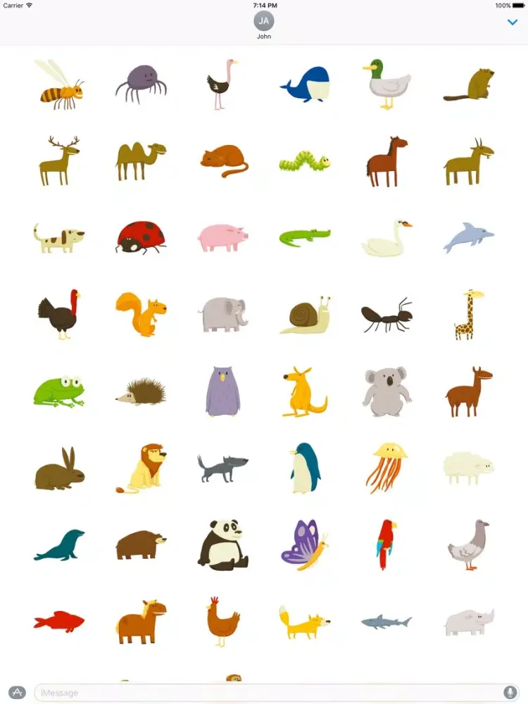 Happy Animals Sticker Pack iPad  Ekran Görüntüleri
