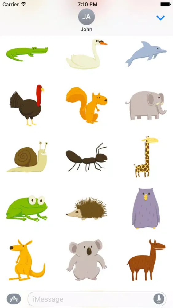 Happy Animals Sticker Pack Ekran Görüntüleri