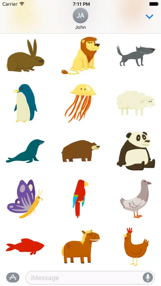 Happy Animals Sticker Pack Ekran Görüntüleri