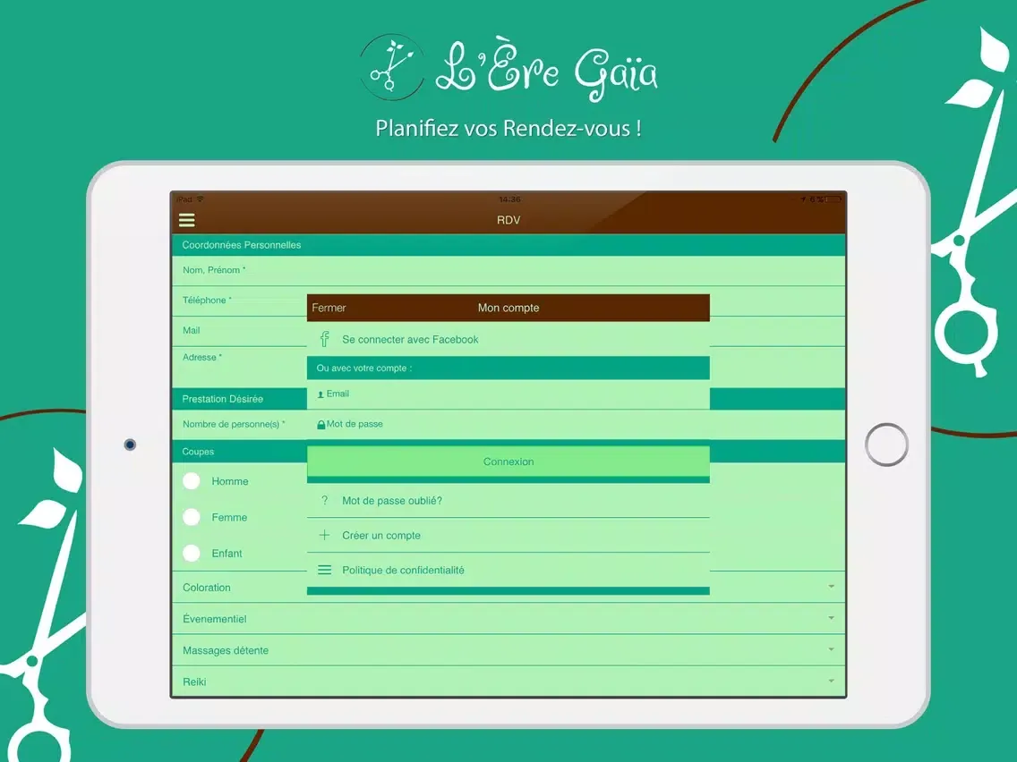 Ảnh chụp màn hình của L'Ère Gaïa iPad 