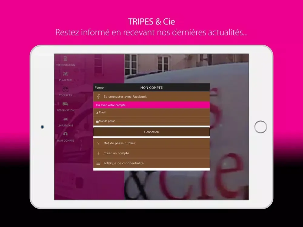 Traiteur Tripes & Cie. iPad  スクリーンショット