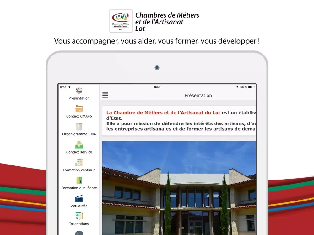 ภาพหน้าจอของ CMA46 iPad 